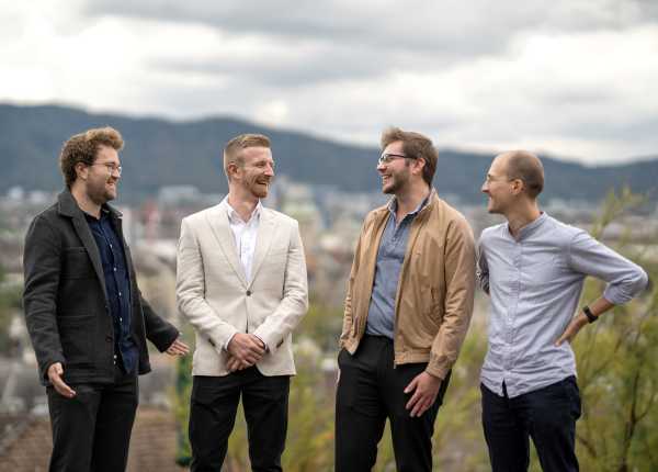 The 2023 and 2024 Cohort of the NOMIS–ETH Fellowship Programme: Craig Walton, Taylor Priest, Sean Jordan, David Schnettler.